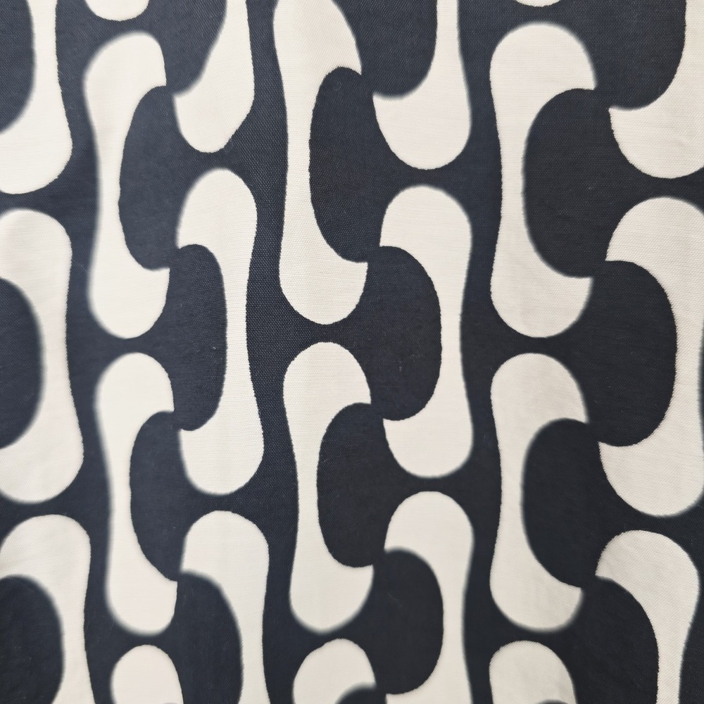 ZARA The Paula Dress Black / Ivory Geometric‎ Print Sz Medium Long Sleeves.D111 - Picture 10 of 14